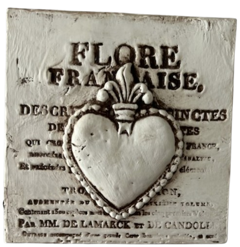 Flaming Heart Decorative Mini Wall Tile - 4.7"x4.7"x0.5" - Made to Order