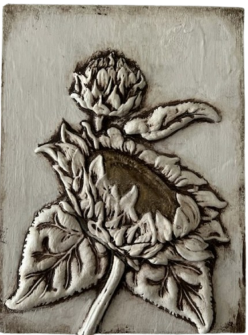 Sunflower Decorative Wall Tile - 6"x8"x0.79" - Made to Order