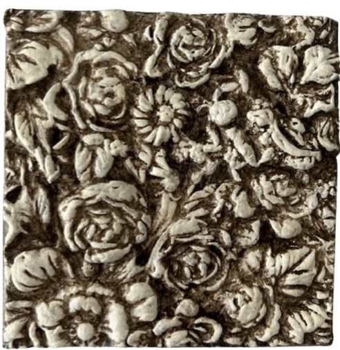 Wallflower Decorative Mini  Wall Tile - 4.7"x4.7"x0.5" - Made to Order